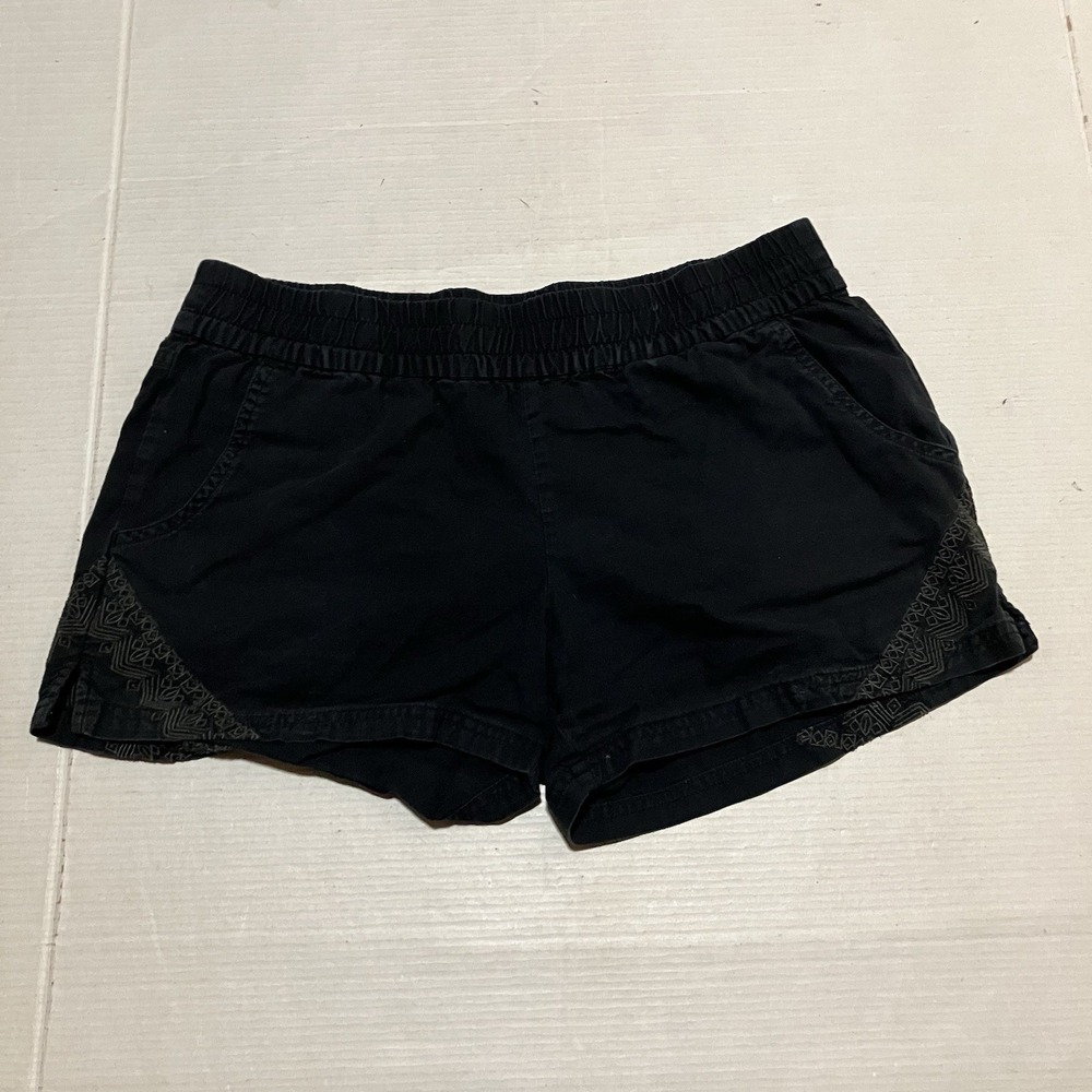 prAna Hiking Shorts Womens Size‎ Small Black Pull On Stretch 3" Inseam Outdoor